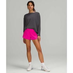 Black White Striped Casual Boat Neck Tunic Shirt US 10 Hi Lo Oversized - C009